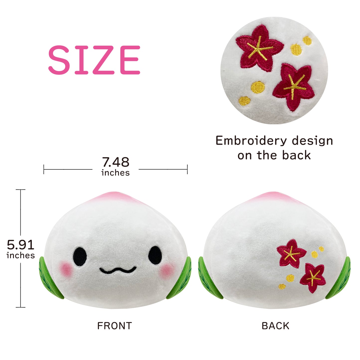 Size of Peach Fruit Stuffed Toy Momochan