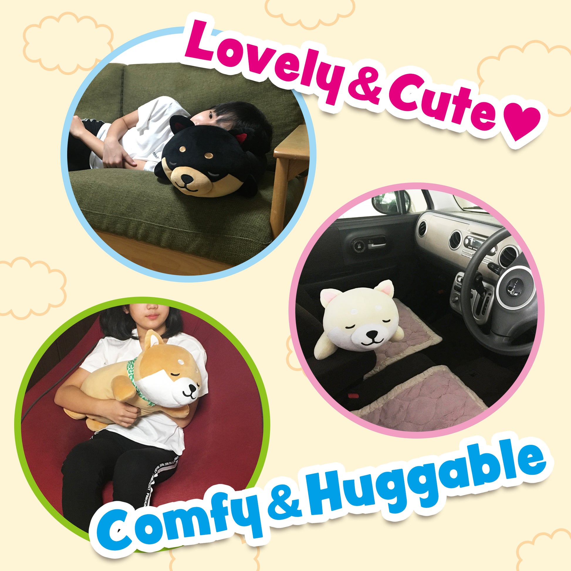 With stuffed dog MameShiba in various places.