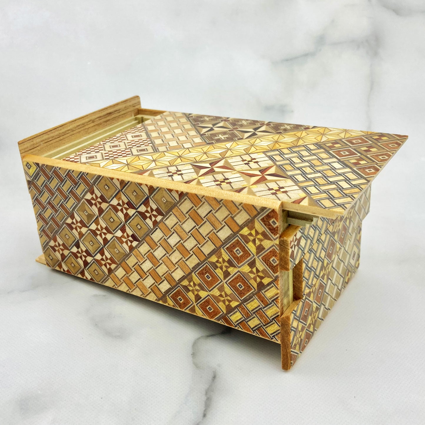 Yosegi secret box large 27steps opened