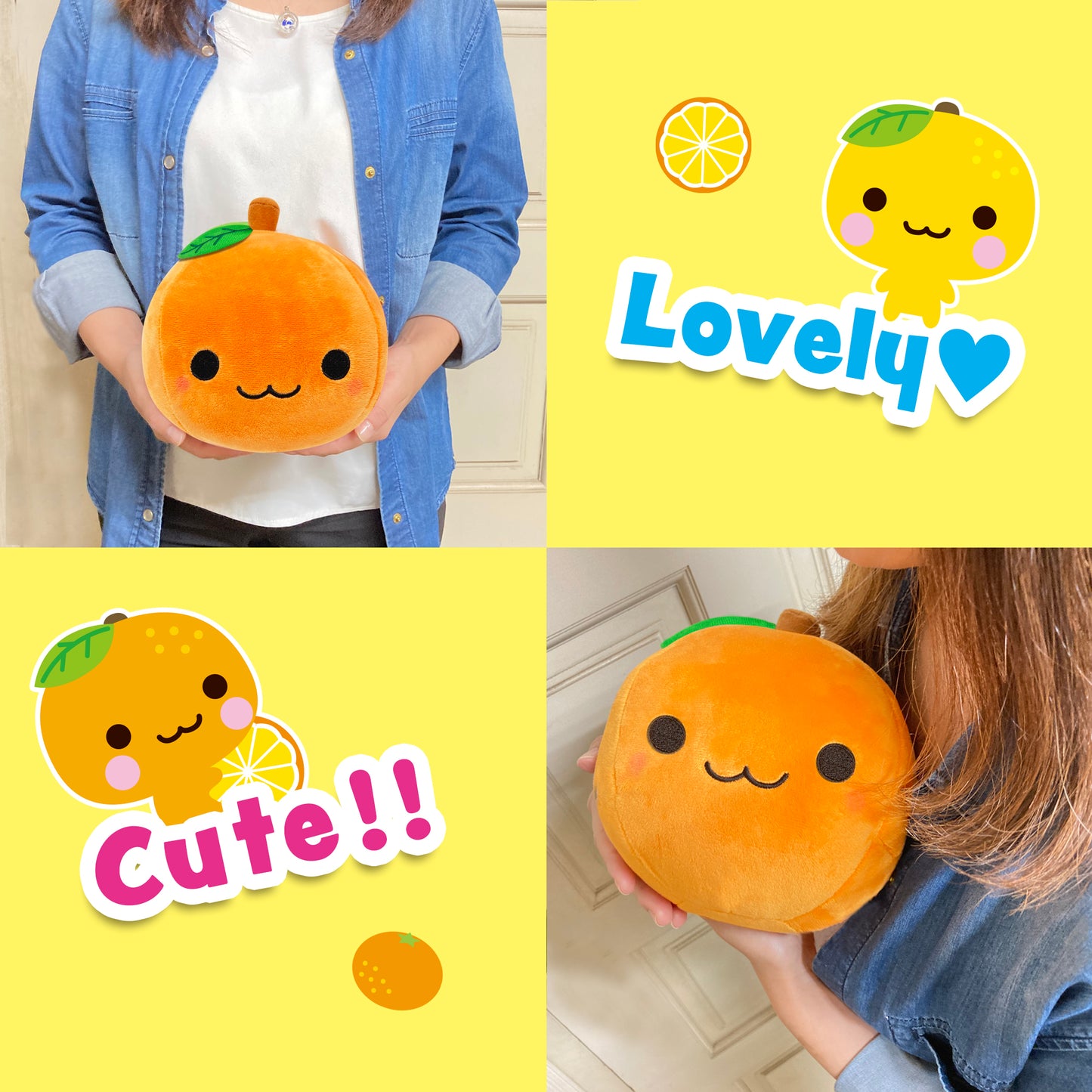 Healing softness of Orange Fruit Stuffed Toy Mikanchan Orange