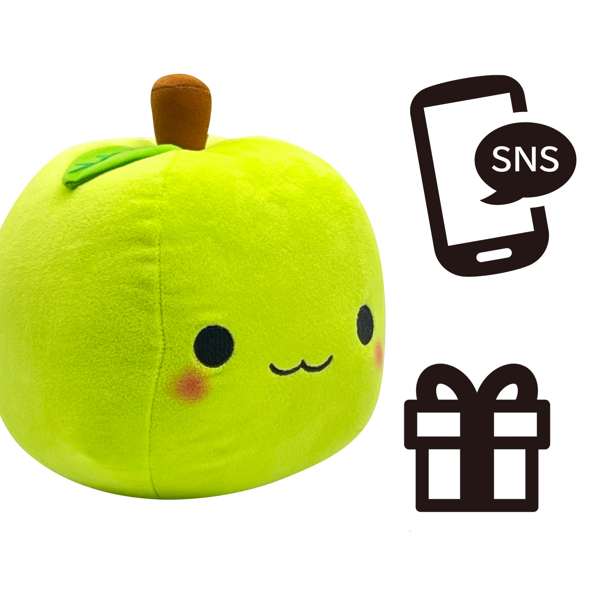 Pictogram of Apple Fruit Stuffed Toy Ringochan Green