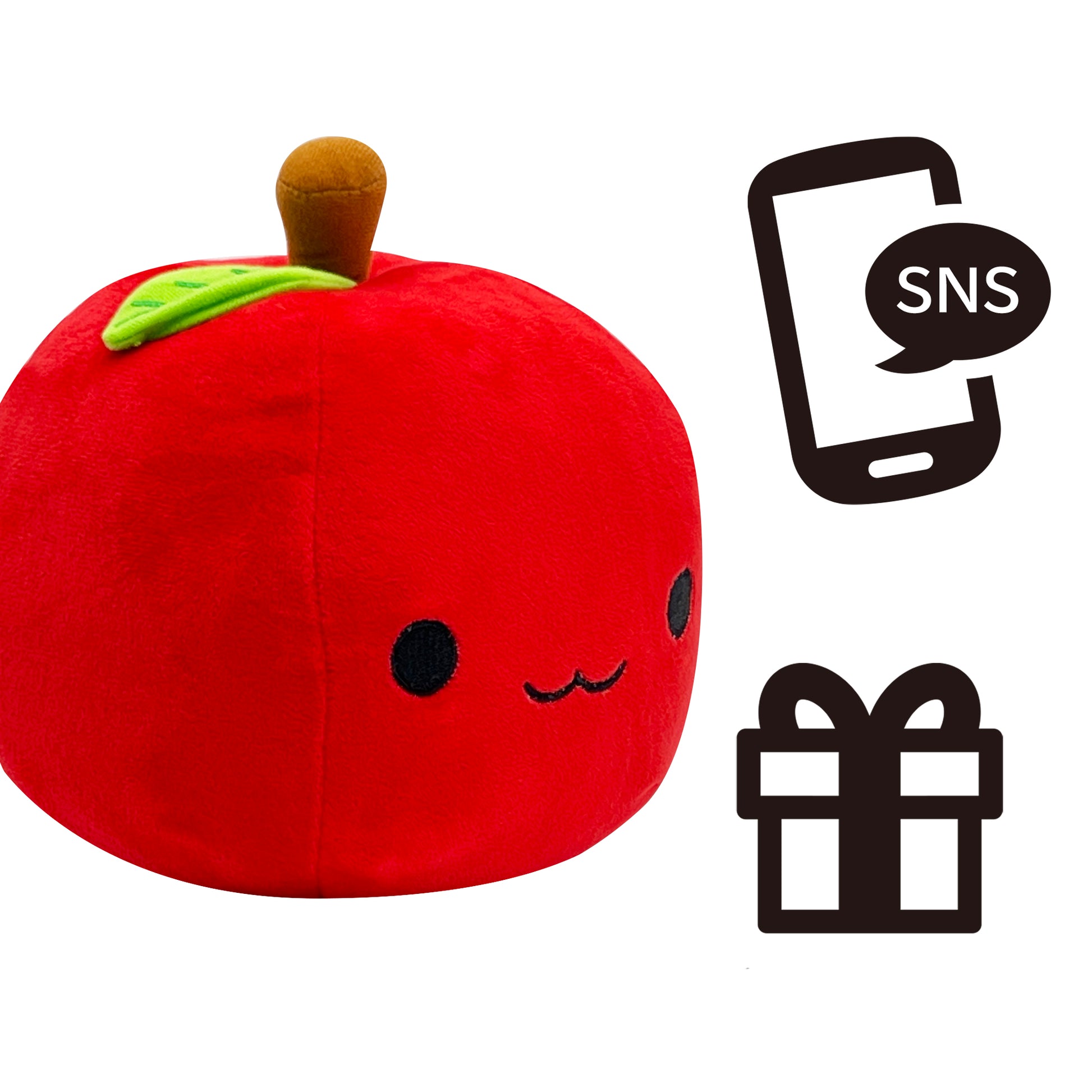 Pictogram of Apple Fruit Stuffed Toy Ringochan Red