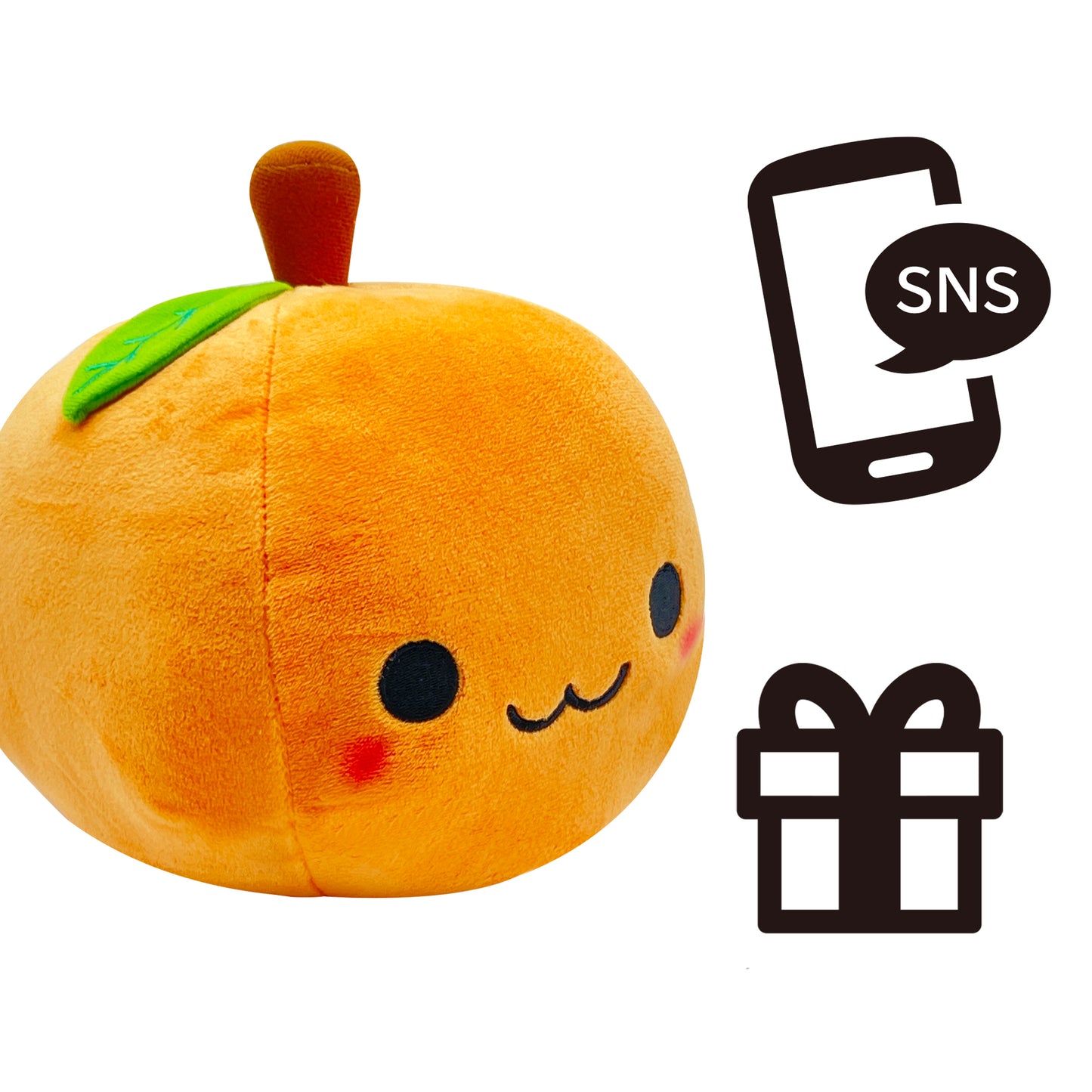 Pictogram of Orange Fruit Stuffed Toy Mikanchan Orange
