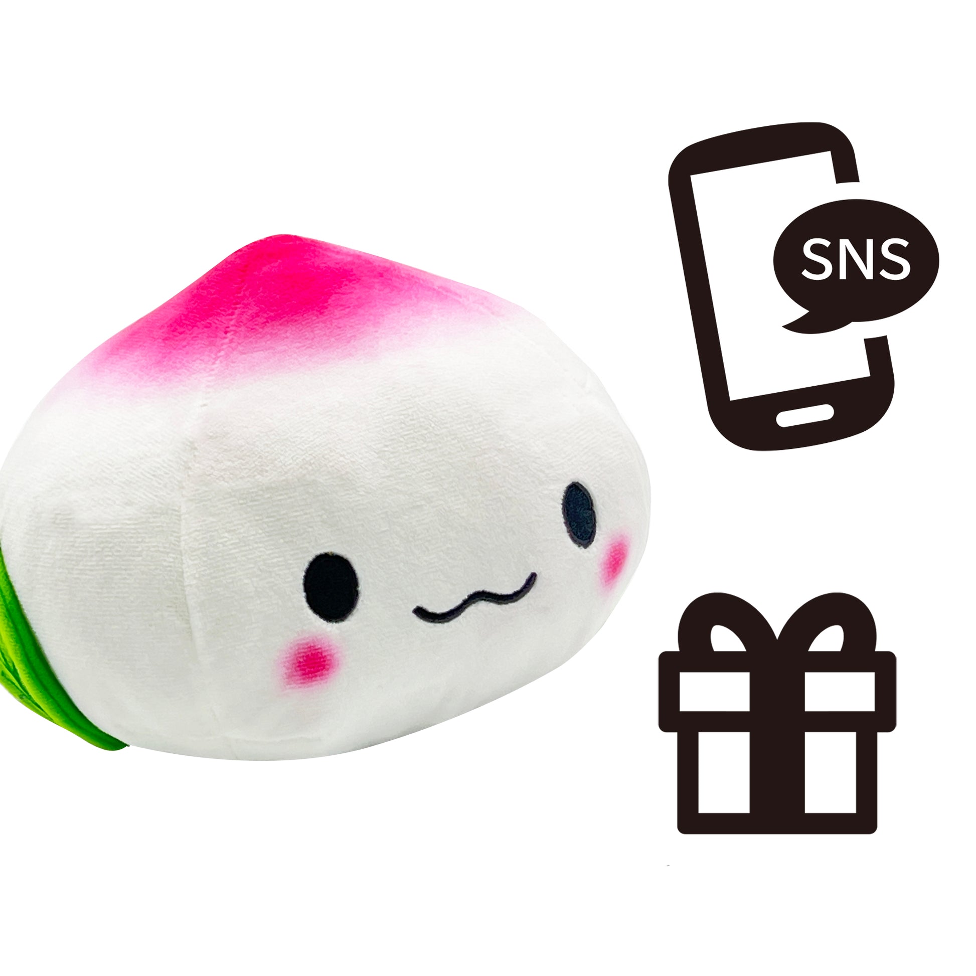 Pictogram of Peach Fruit Stuffed Toy Momochan