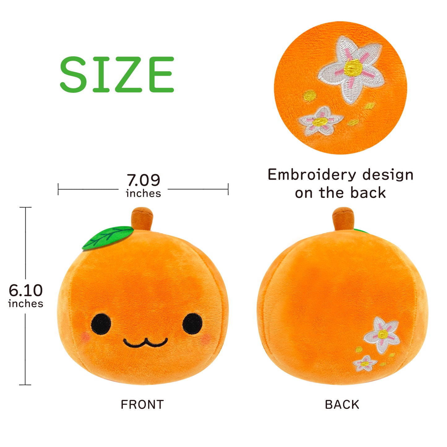 Size of Orange Fruit Stuffed Toy Mikanchan Orange