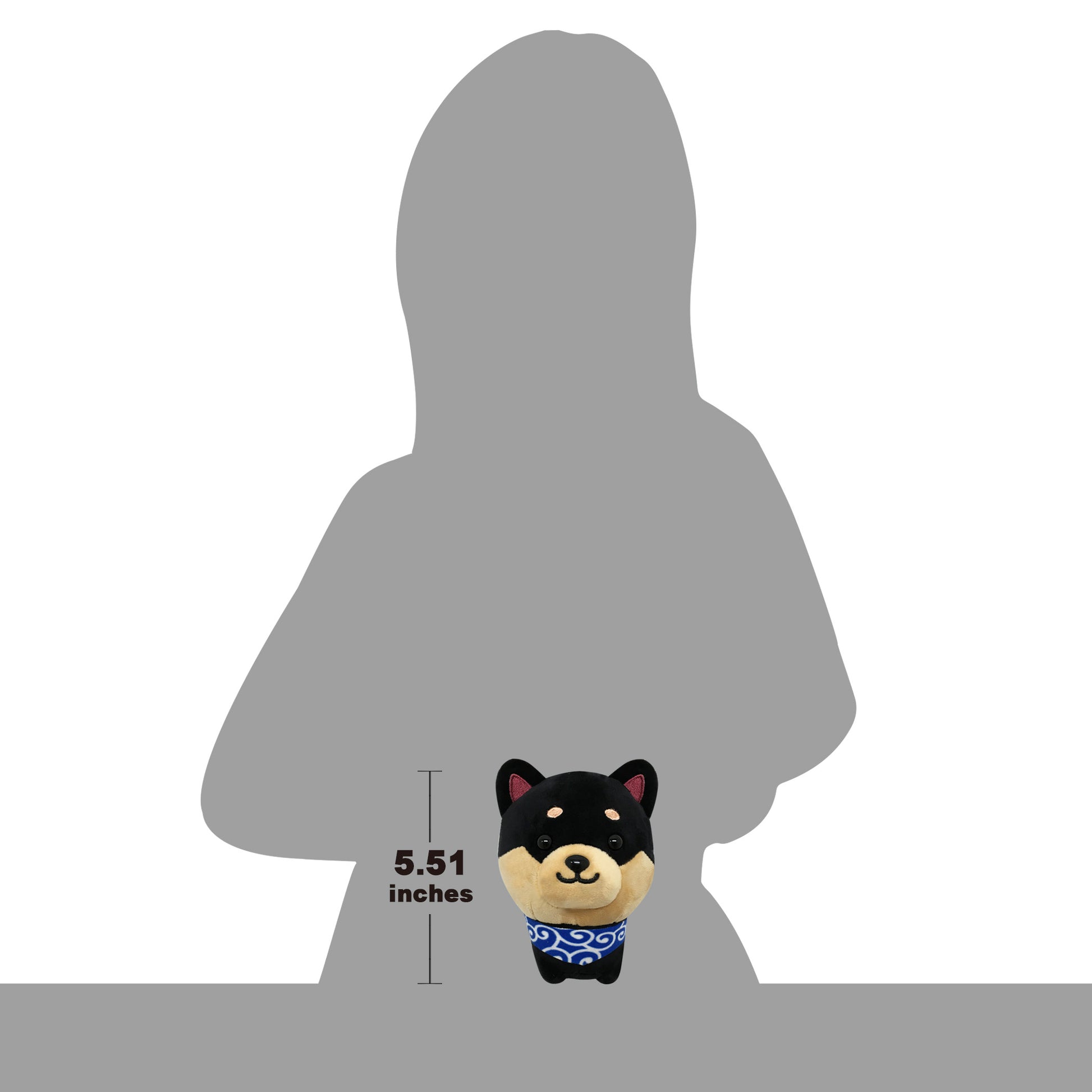 Sense of size of stuffed dog Mameshiba black